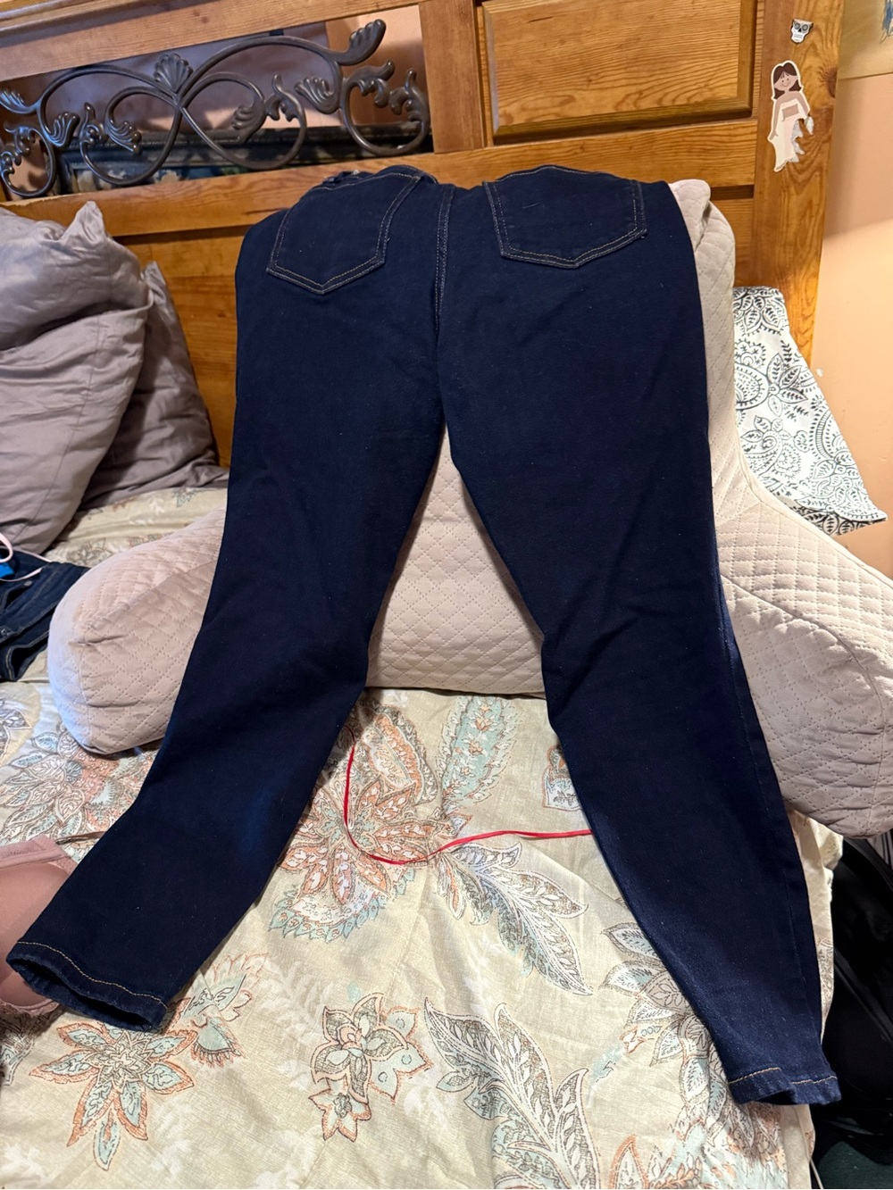 Women's Dark Blue Stretch Denim Jeans